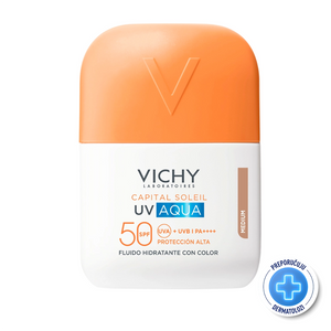 Vichy Capital Soleil UV AQUA Medium tonirani hidracijski fluid SPF50 visoka zaštita 50 ml