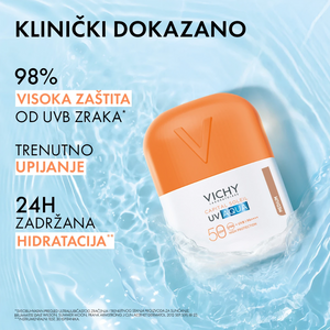 Vichy Capital Soleil UV AQUA Medium tonirani hidracijski fluid SPF50 visoka zaštita 50 ml