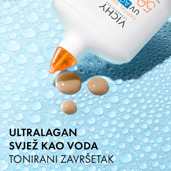 Vichy Capital Soleil UV AQUA Medium tonirani hidracijski fluid SPF50 visoka zaštita 50 ml