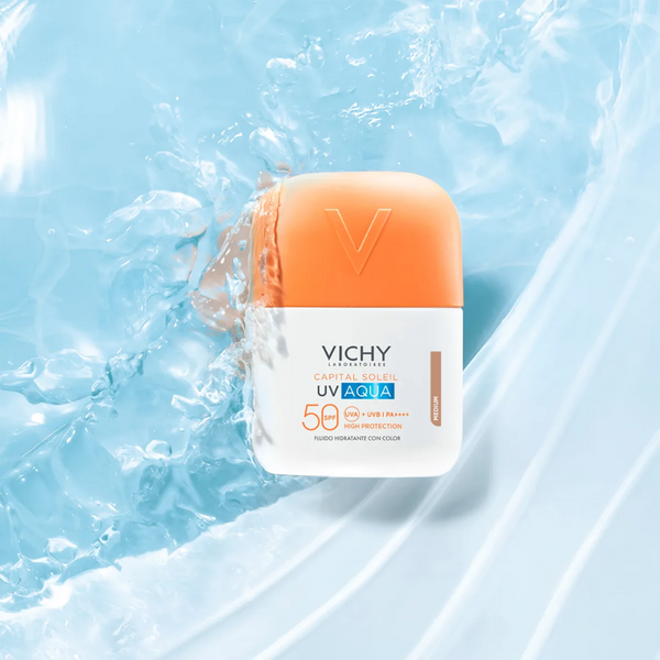 Vichy Capital Soleil UV AQUA Medium tonirani hidracijski fluid SPF50 visoka zaštita 50 ml