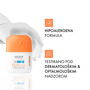 Vichy Capital Soleil UV AQUA Light tonirani hidracijski fluid SPF50 visoka zaštita 50 ml