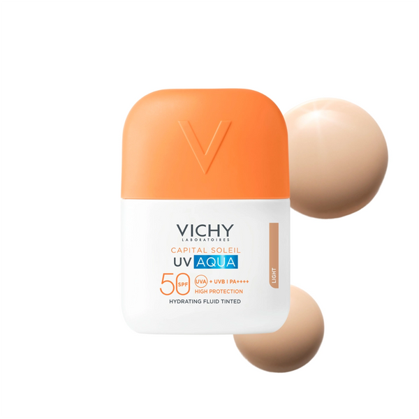 Vichy Capital Soleil UV AQUA Light tonirani hidracijski fluid SPF50 visoka zaštita 50 ml