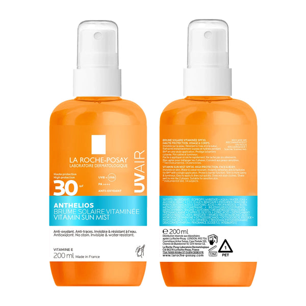 La Roche-Posay Anthelios Mist za lice i tijelo za zaštitu od sunca s visokom zaštitom SPF30, 200 ml