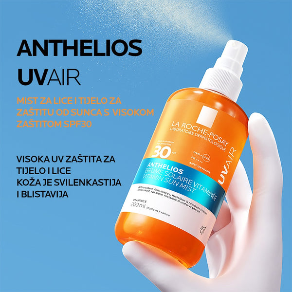 La Roche-Posay Anthelios UVAIR Mist za lice i tijelo za zaštitu od sunca s visokom zaštitom SPF30, 200 ml