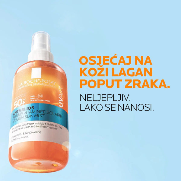 La Roche-Posay Anthelios Mist za lice i tijelo za zaštitu od sunca s visokom zaštitom SPF30, 200 ml