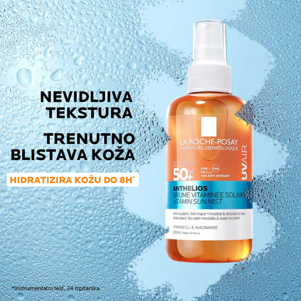 La Roche-Posay Anthelios Mist za lice i tijelo za zaštitu od sunca s visokom zaštitom SPF30, 200 ml
