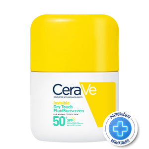 CeraVe Nevidljivi „Dry Touch” fluid za zaštitu od sunca SPF50+ vrlo visoka zaštita 50 ml