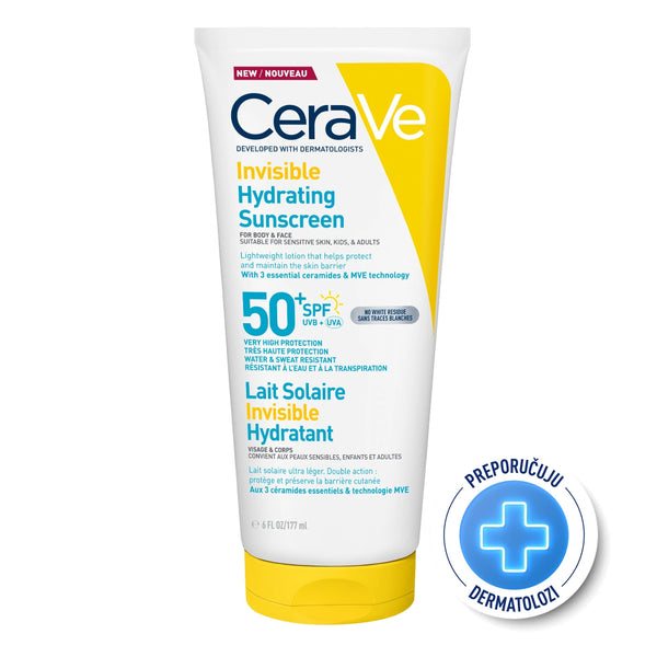 CeraVe Nevidljivi losion za zaštitu od sunca, SPF50+ vrlo visoka zaštita 177 ml