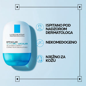 La Roche-Posay Effaclar Supramolecular gel za korekciju vidljivosti pora i viška sebuma 40 ml