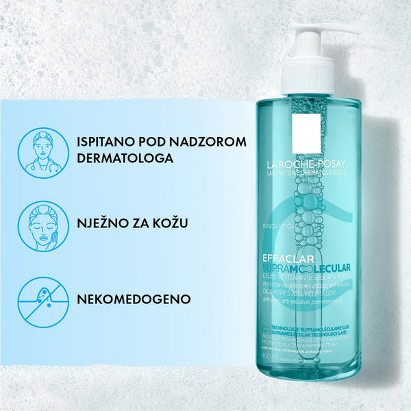 La Roche-Posay Effaclar Supramolecular gel za čišćenje lica 400 ml