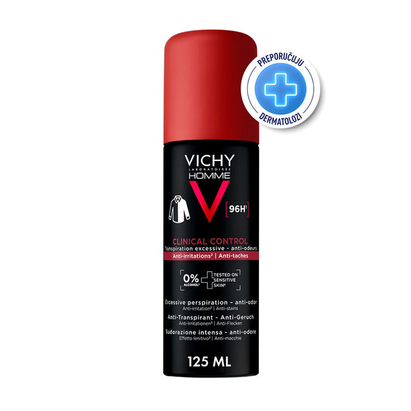 Vichy HOMME Clinical Control Antiperspirant sprej protiv znojenja 125 ml