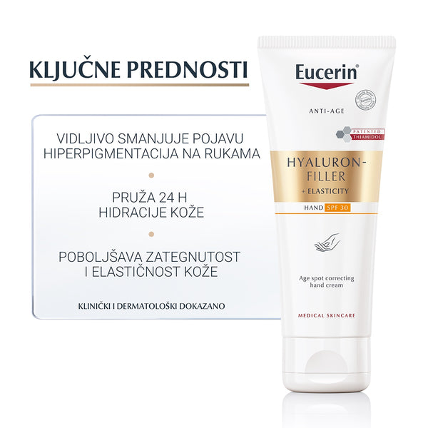 Eucerin Hyaluron-Filler + Elasticity krema za ruke 75 ml