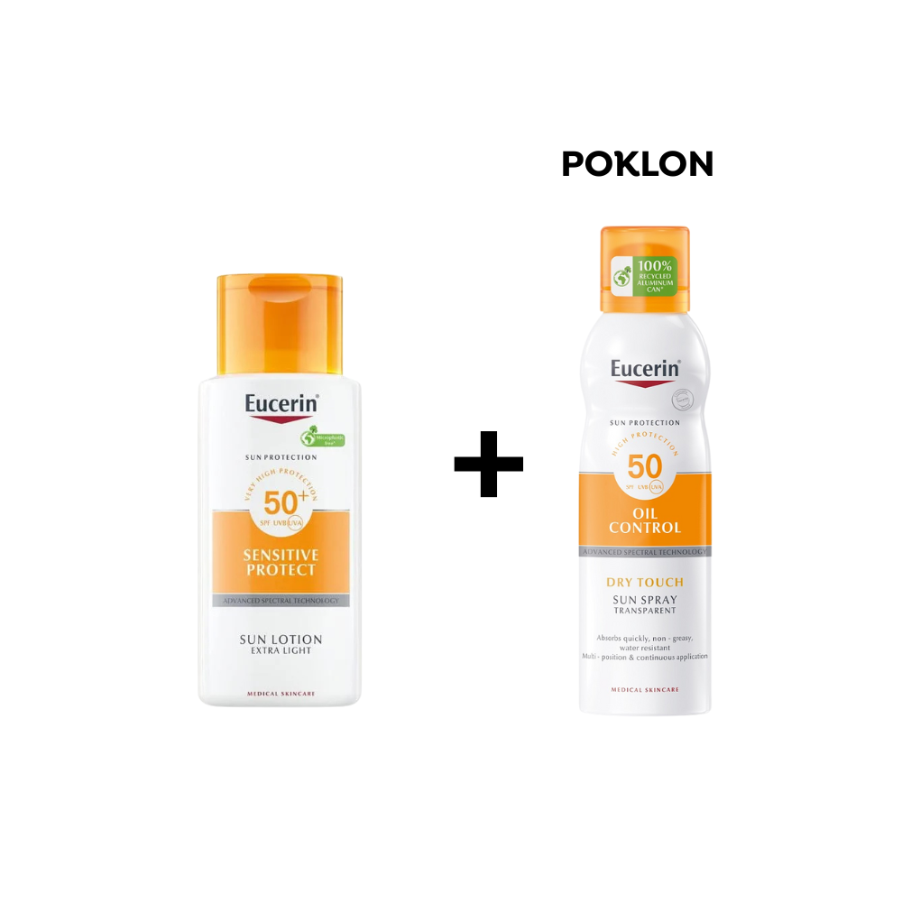 Eucerin Sensitive Protect ekstra lagani losion za zaštitu od sunca SPF50+ 150ml (ROK:31.03.2026.)