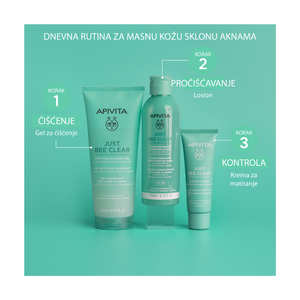 Apivita Just bee clear gel za umivanje lica 200 ml
