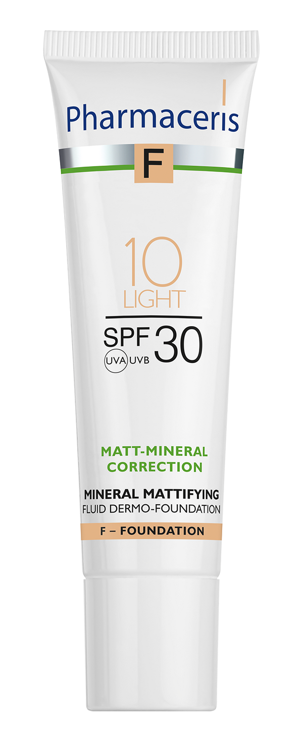 PHARMACERIS F Matt mineral tekući dermo puder SPF30 10 LIGHT 30ml