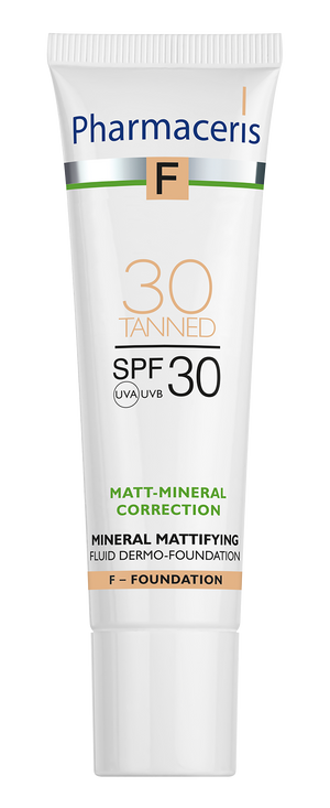PHARMACERIS F Matt mineral tekući dermo puder SPF30 30 TANNED 30ml