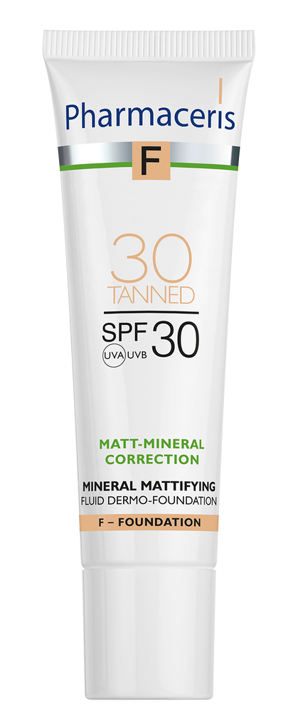 PHARMACERIS F Matt mineral tekući dermo puder SPF30 30 TANNED 30ml