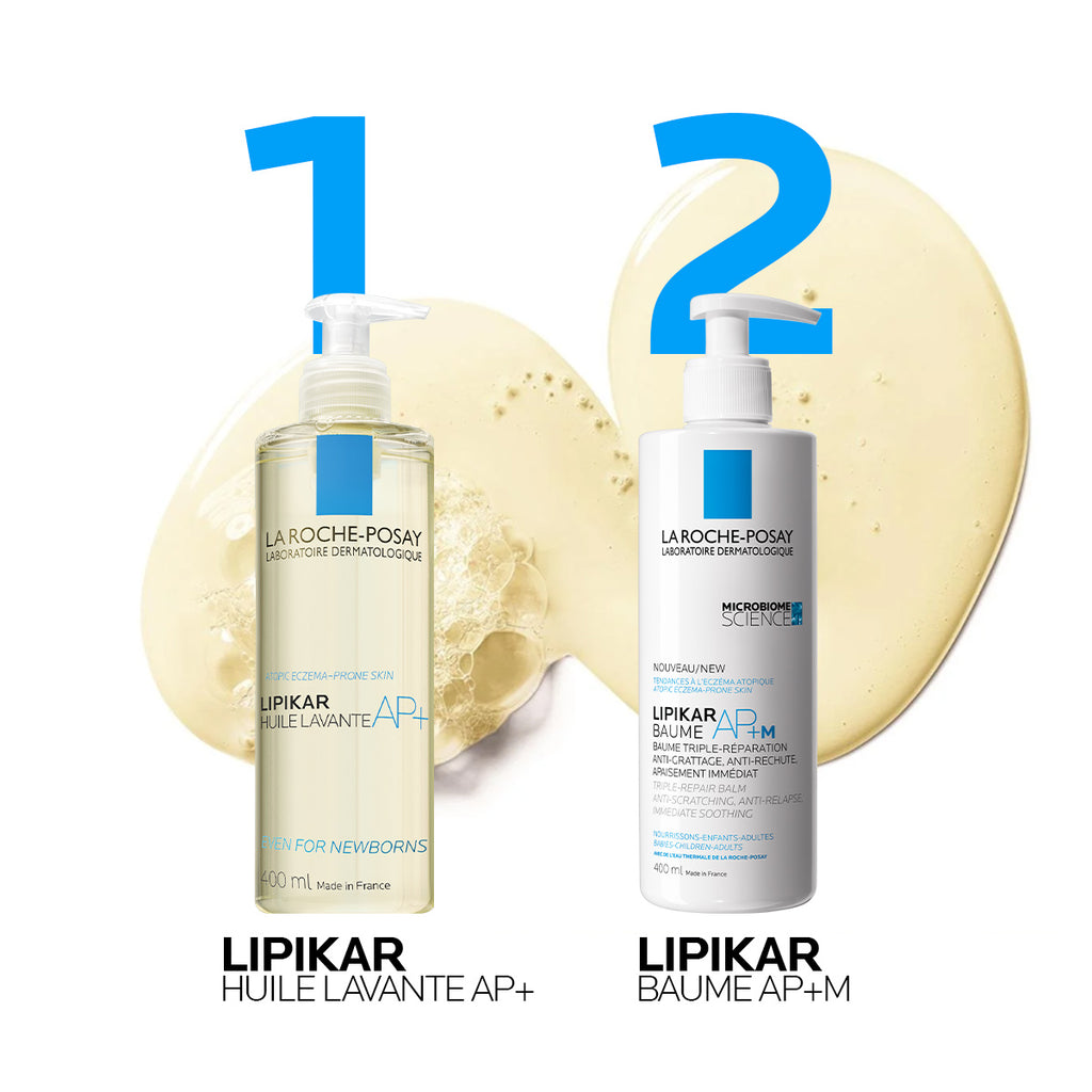 La Roche-Posay LIPIKAR HUILE LAVANTE AP+ Ulje za kupanje obogaćeno lipidima protiv nadraženosti i svrbeža, 400 ml  + REFILL PAKIRANJE 400 ml