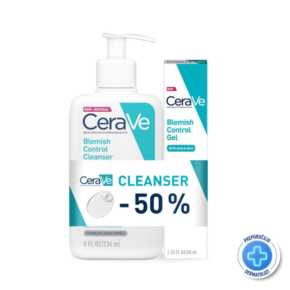 CeraVe Gel za kožu sklonu nepravilnostima, 40 ml + 50% POPUST na CeraVe Gel za čišćenje za kožu sklonu nepravilnostima, 236 ml
