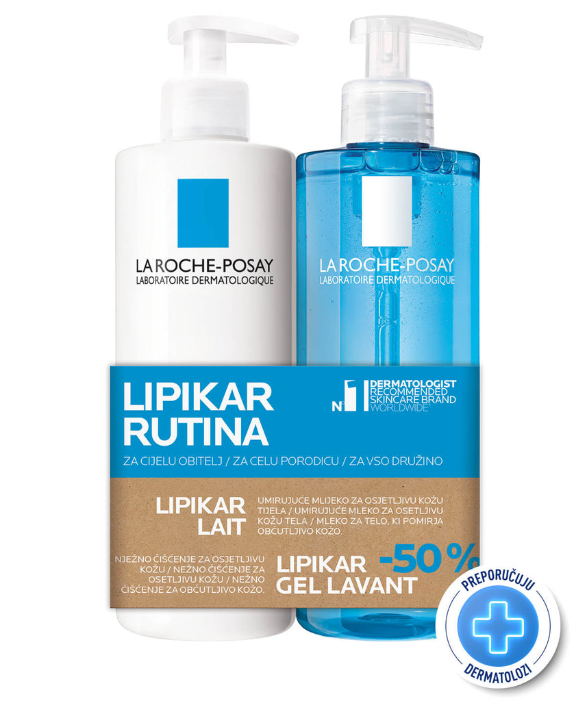 La Roche-Posay LIPIKAR umirujuća rutina za osjetljivu kožu cijele obitelji