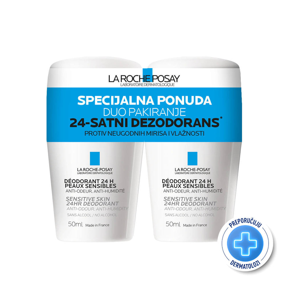 La Roche-Posay 24-satni dezodorans Roll-on 50 ml DUO PACK