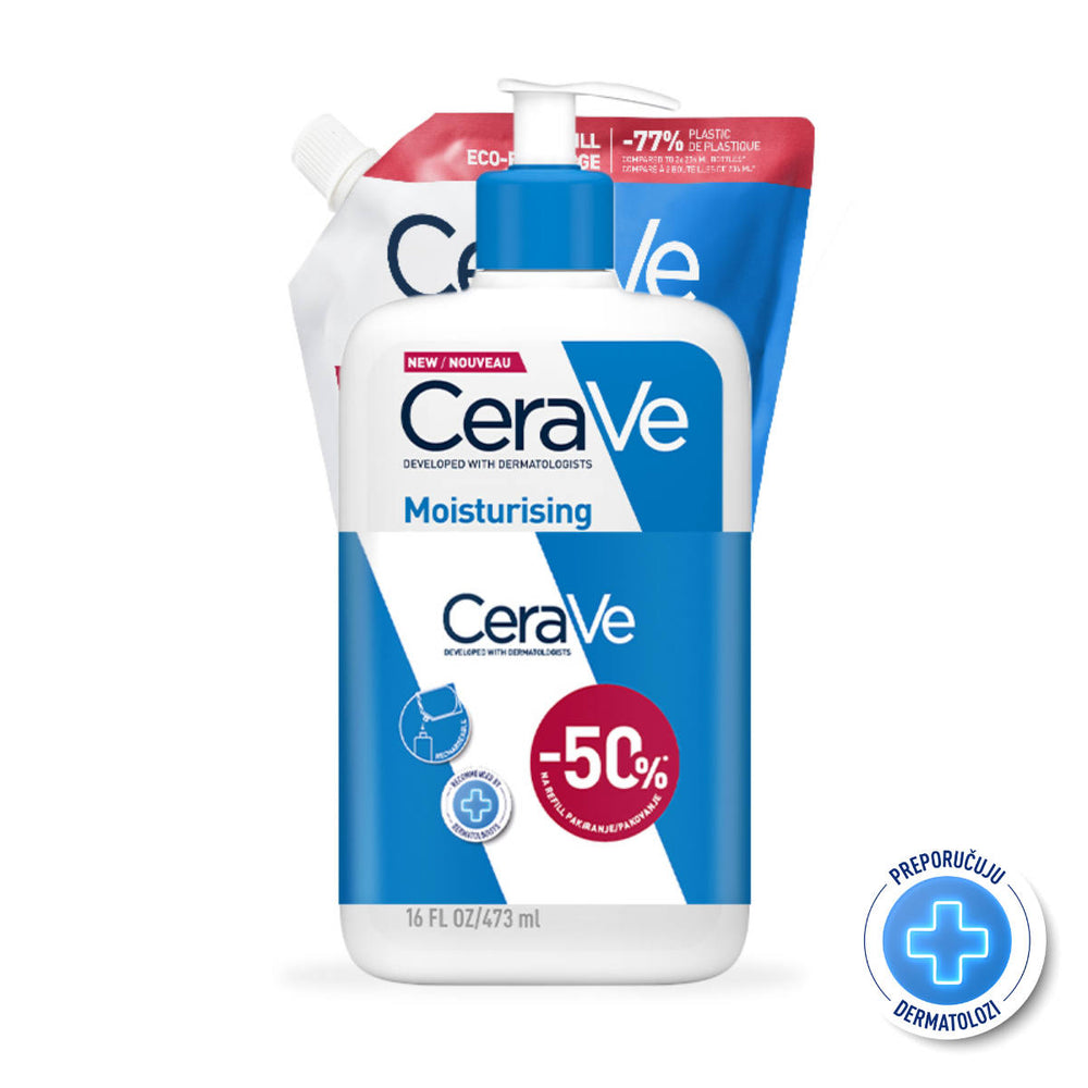 CeraVe Hidratantni losion za normalnu do suhu kožu 473 ml +REFILL 473 ml