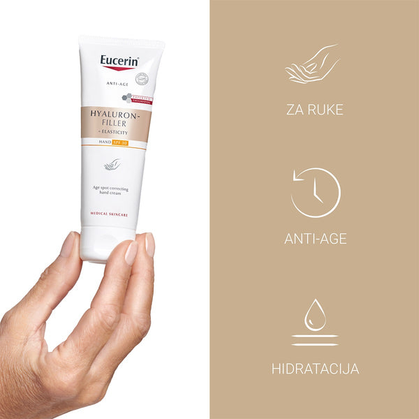 Eucerin Hyaluron-Filler + Elasticity krema za ruke 75 ml