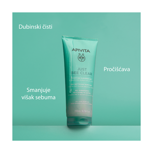 Apivita Just bee clear gel za umivanje lica 200 ml