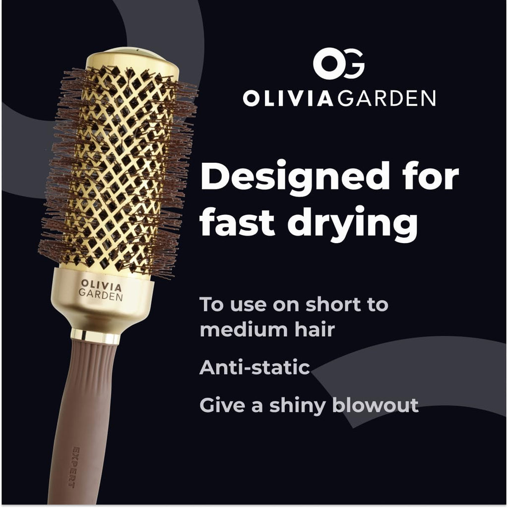 Olivia Garden Expert Blowout Shine Gold & Brown 45mm