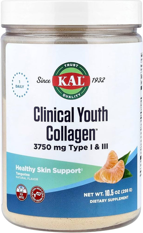 Kal Clinical Youth Collagen™, prah 298 g, dodatak prehrani