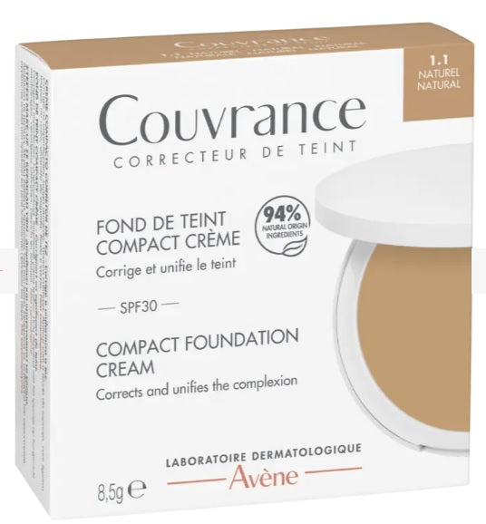 Avene Couvrance kompaktna obojena krema SPF30 - 1.1 NATURAL 8,5 g