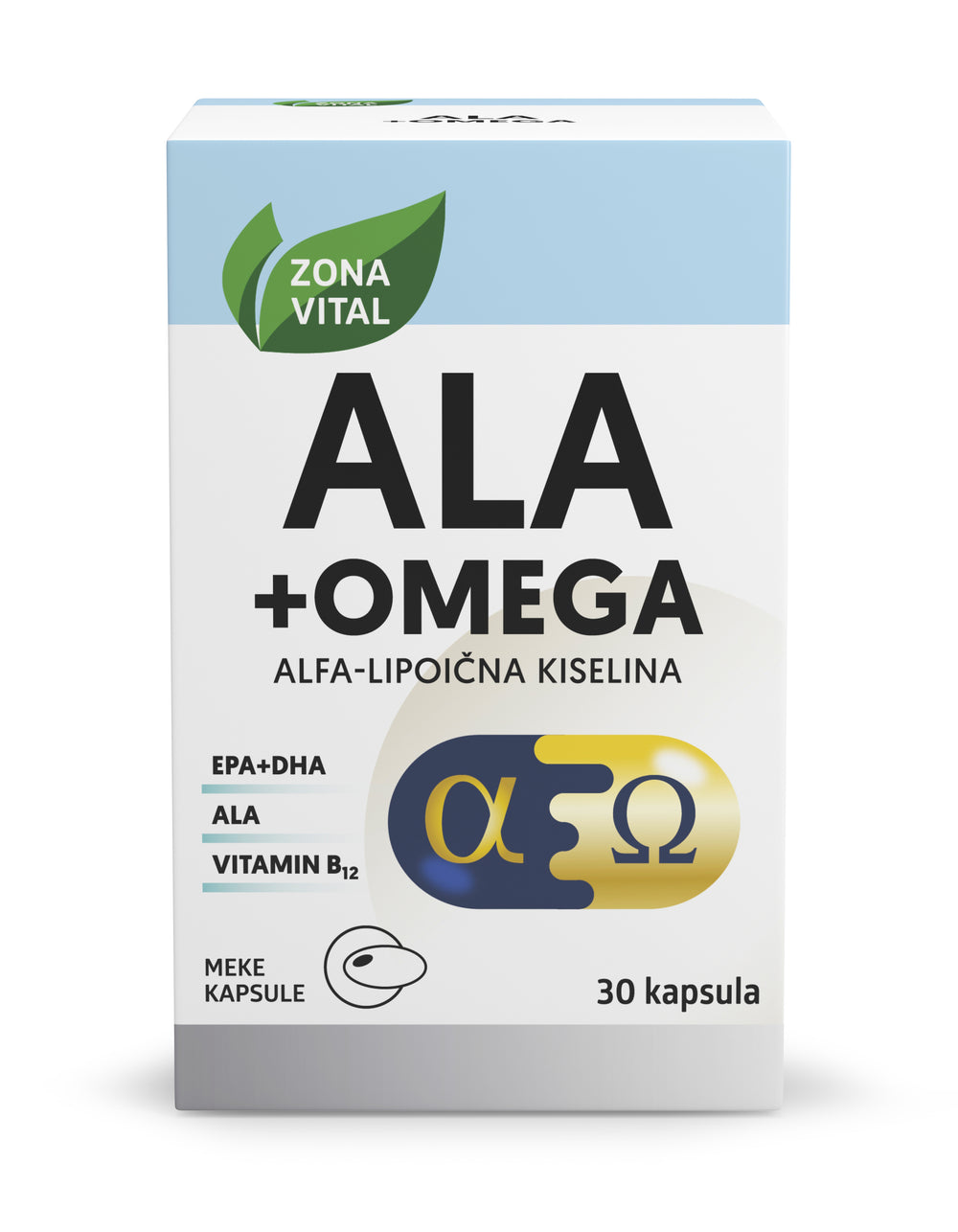 Zona Vital ALA+ Omega 30 kapsula, dodatak prehrani