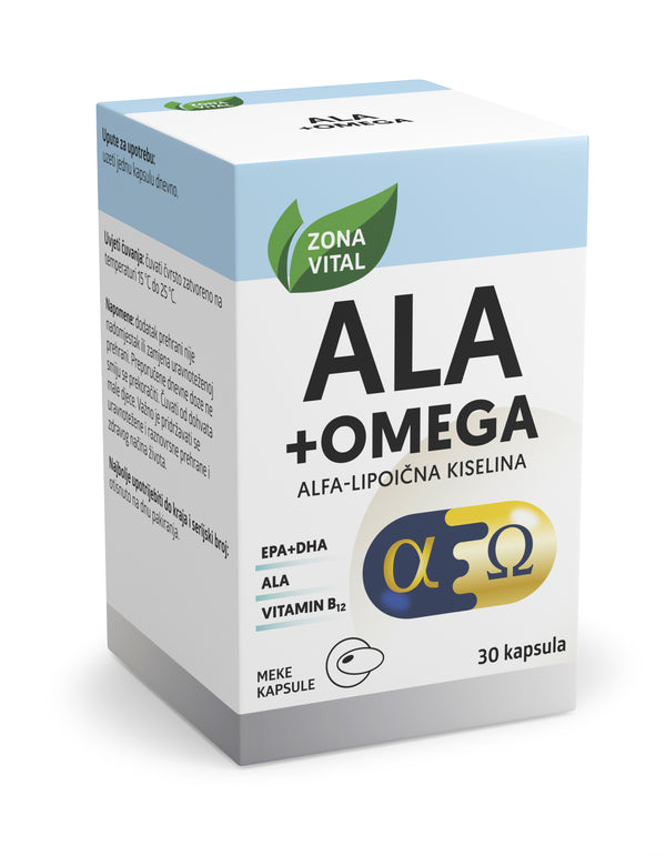Zona Vital ALA+ Omega 30 kapsula, dodatak prehrani