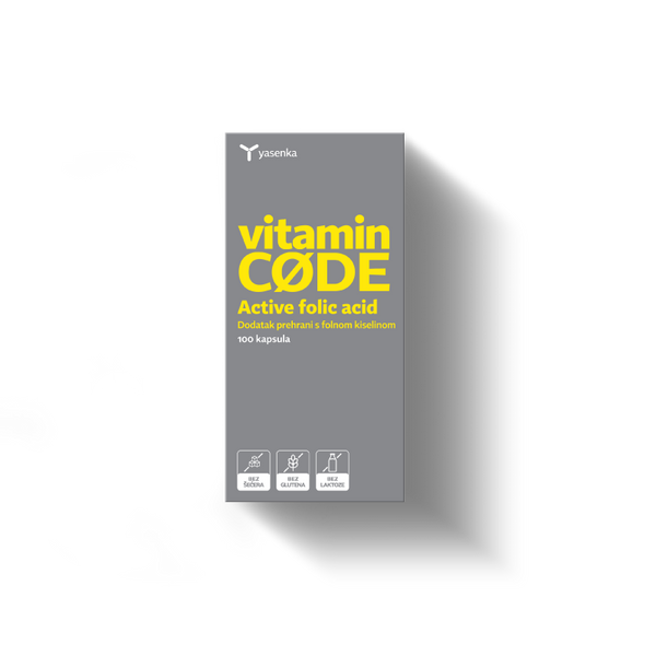 Yasenka Vitamin CODE Active folic acid 100 kapsula