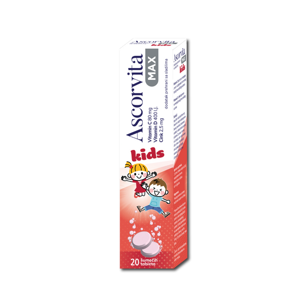 Ascorvita Max Kids 20 šumećih tableta