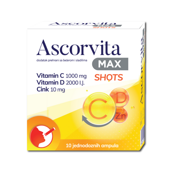 Ascorvita Max Shots ampule 10 kom