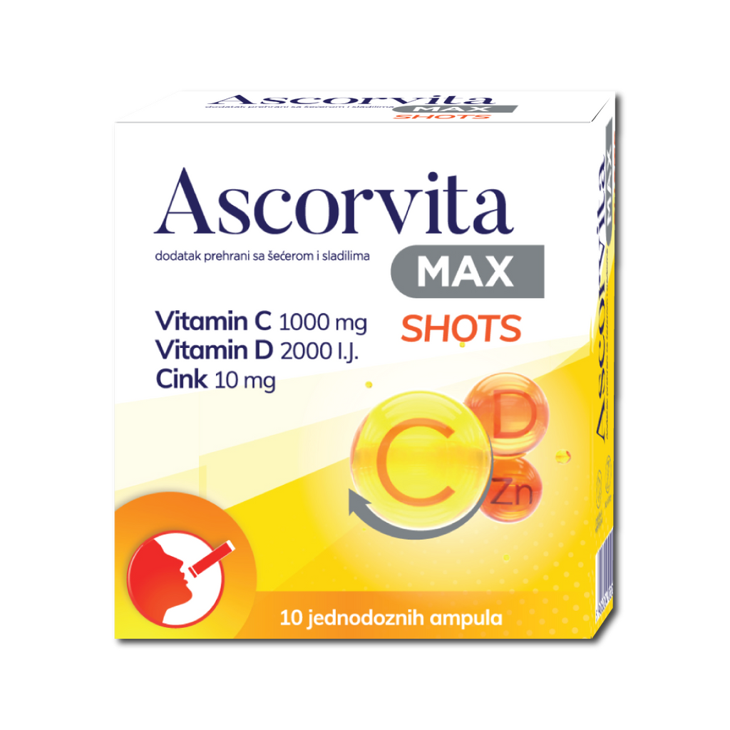 Ascorvita Max Shots ampule 10 kom