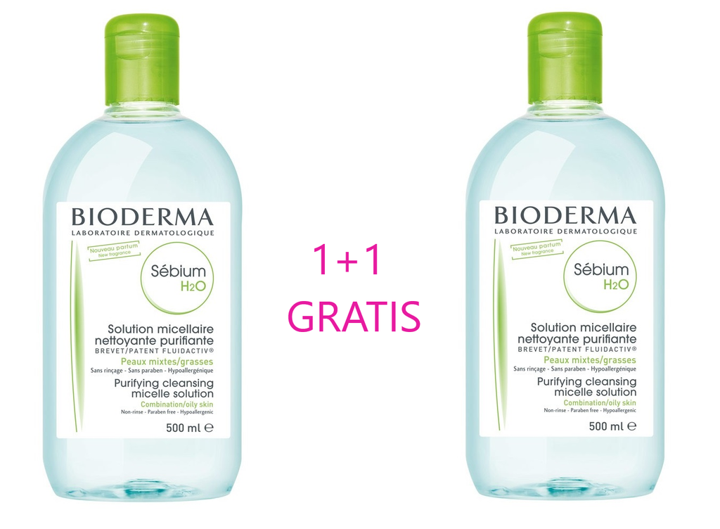 BIODERMA Sebium H2O micelarna 500 ml 1+1 GRATIS