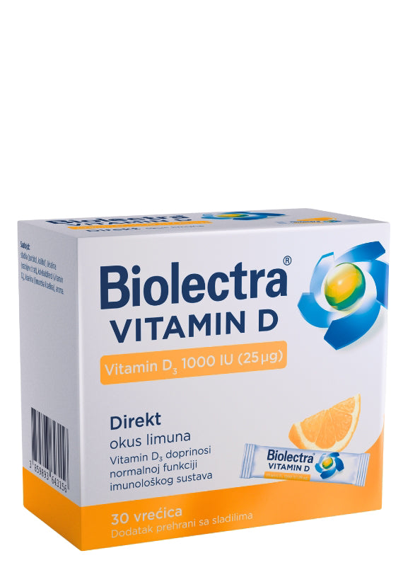 BIOLECTRA® vitamin D 1000IU direkt 30 vrećica