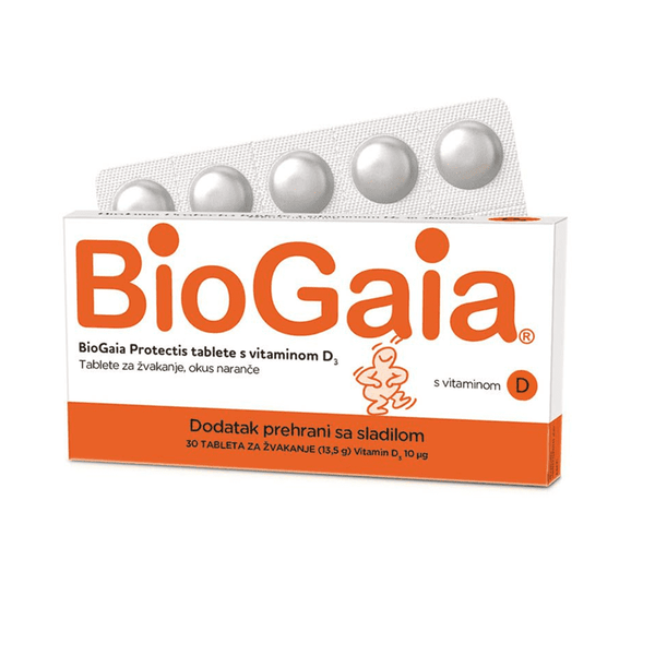 Biogaia tablete za žvakanje +D3 naranča 30 komada