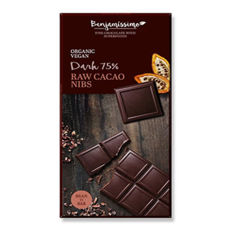 Biovega Tamna čokolada 75% raw kakao nibs 70g