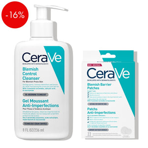 CeraVe SOS rutina za smanjenje akni i nepravilnosti (gel za čišćenje + flasteri)
