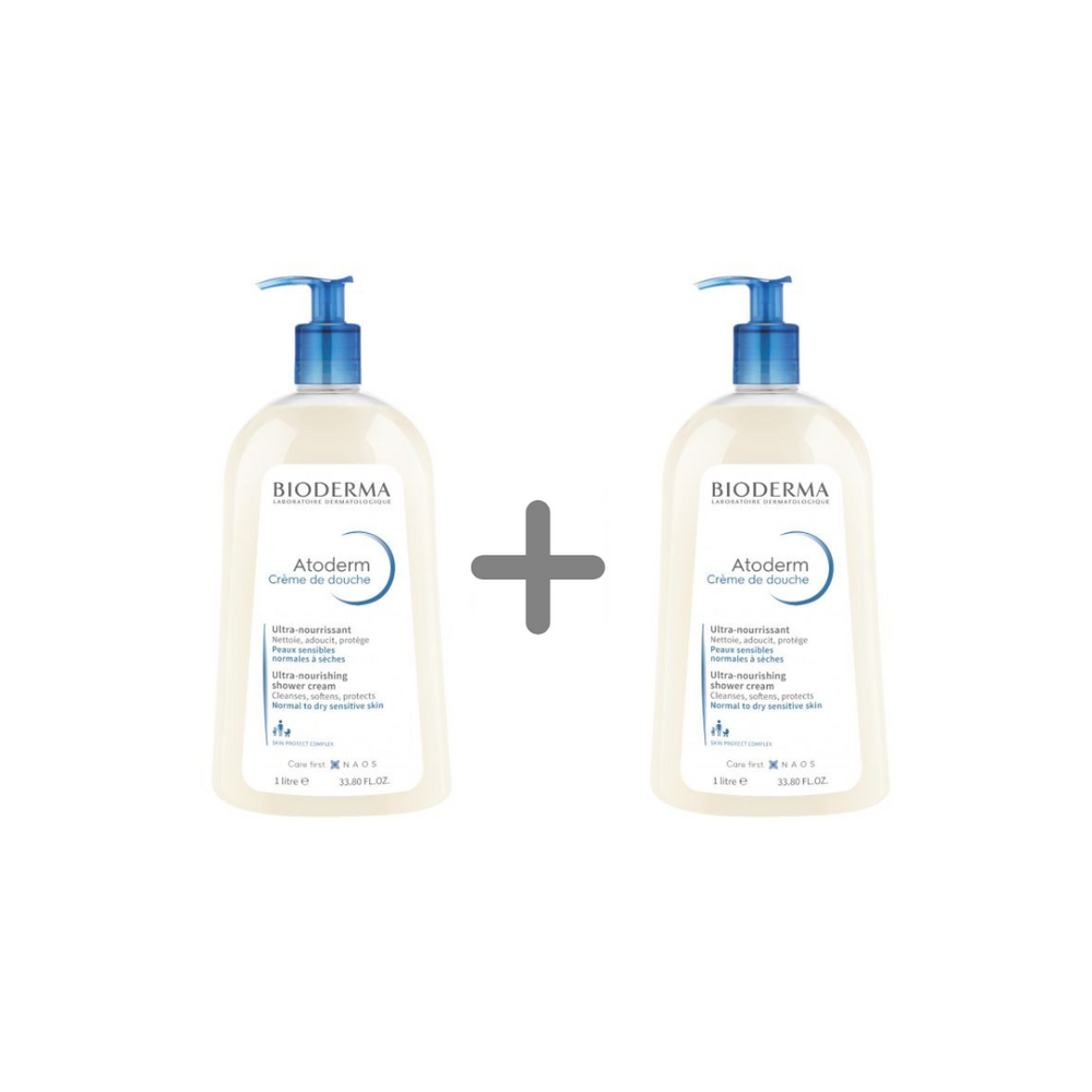 BIODERMA Atoderm krema za tuširanje 1000 ml 1+1 GRATIS