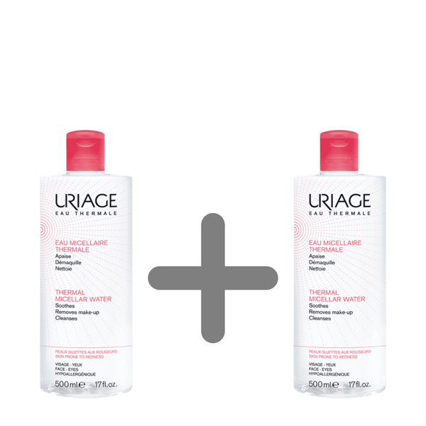 Uriage Micelarna voda za čišćenje osjetljive kože sklone crvenilu 500ml 1+1 GRATIS