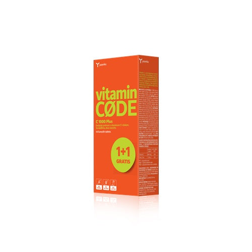 Yasenka Vitamin CODE C 1000 Plus 20 šumećih tableta 1+1 GRATIS