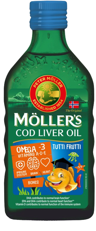 Mollers Omega 3 ulje- Tutti Frutti, 250ml, dodatak prehrani