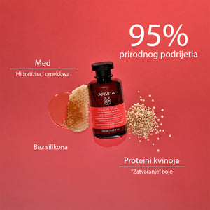 Apivita Šampon za zaštitu boje kose s proteinima kvinoje i medom 250 ml