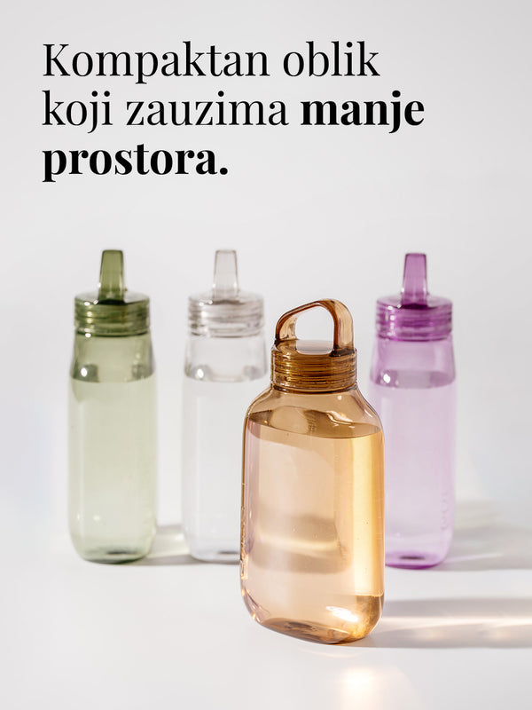 Equa Flat plastična boca Amber 500 ml
