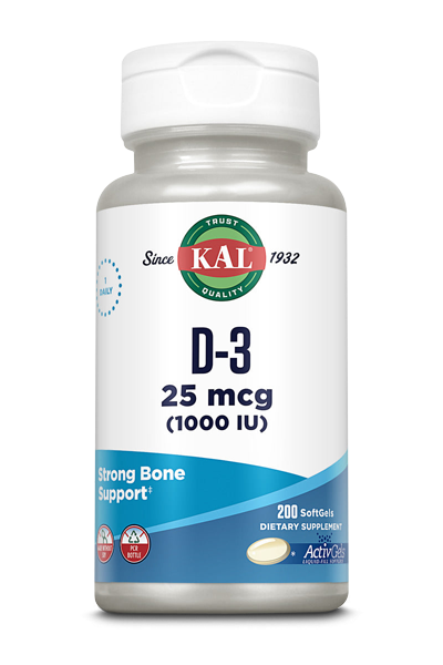 Kal D-3 1000 IU, 200 perli
