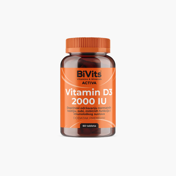 BiVits  Vitamin D3 2000IU 60 tableta, dodatak prehrani